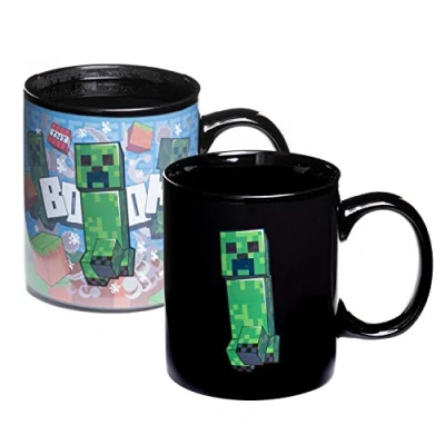 Imagen de Taza Avance Minecraft Creeper Termosensible, 300 ml, Cambia con el calor