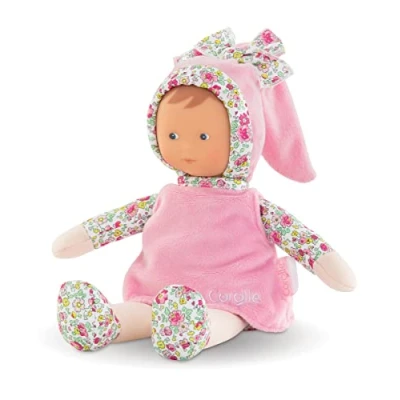 Imagen de Corolle Mon Doudou Muñeca Miss Rose Jardin con Flores, 25cm, Muy Blandita, Carita de Vinilo, Delicado Aroma a Vainilla, Desde el Nacimiento (9000010110)