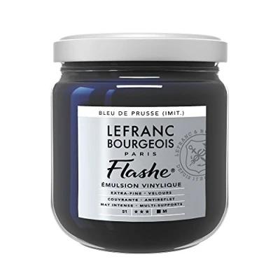 Imagen de Lefranc Bourgeois vinilo Pintura Acrílica, extra fina color de para artistas, Preussischblau, 400ml Topf Vinylfarbe