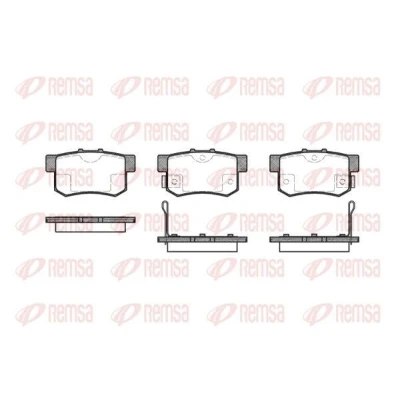 Imagen de REMSA 0325.02 Juego de pastillas freno Eje trasero con contacto avisador desgaste lámina adhesiva accesorios HONDA: CIVIC 7 Hatchback