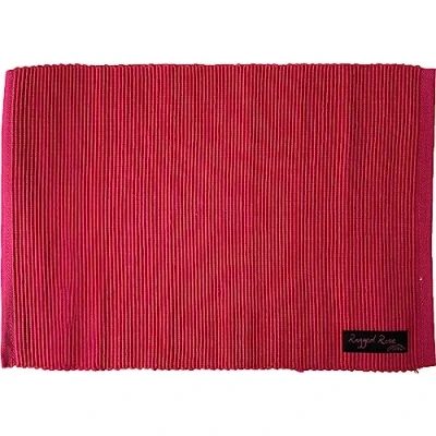 Imagen de Ragged Rose Ribby Manteles Individuales de algodón Acanalado Rosa, 27 x 37 cms