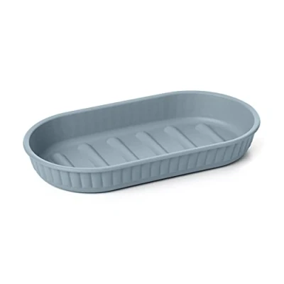 Imagen de Tatay Set de 3pcs Sobremesa Baño (Vaso + Dosificador Jabonera) Baobab, Plástico, Libre BPA, Azul Mist