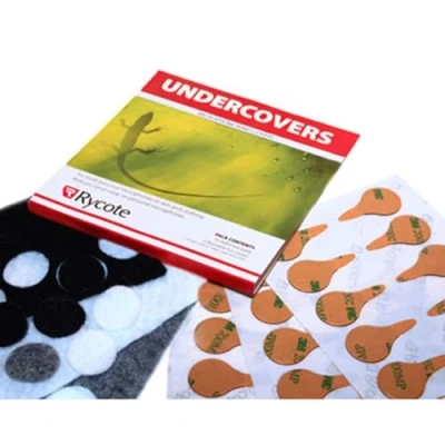 Imagen de Rycote 065105 Base protectora adhesiva para micrófono Lavalier (100 unidades), color gris
