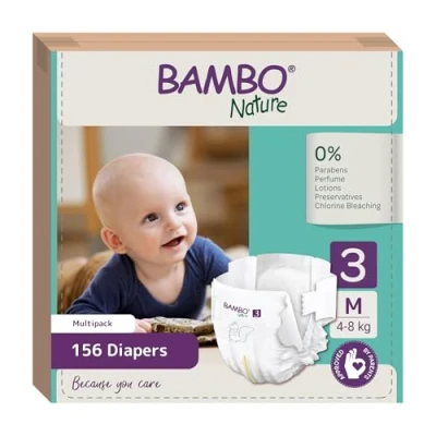 Imagen de Bambo Nature Pañales Talla 3 4 a 8kg (Pack 3x52 Un)
