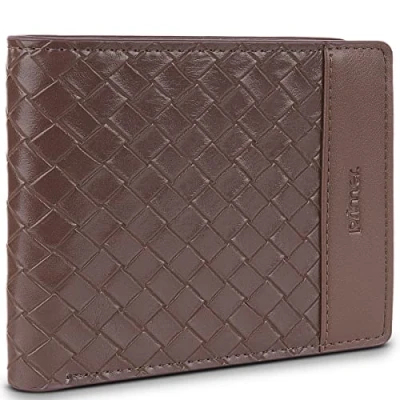 Imagen de PRIMER Carteras para Hombre Joven Cartera Pequeña Billeteras Tarjetero Billetera protección RFID, Marron