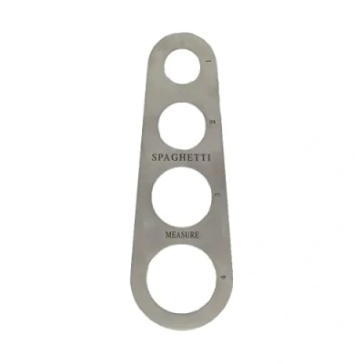 Imagen de Fackelmann 40933 Medidor de espaguetis, dosificador dosis espaguetis para 1 a 4 personas, acero inoxidable, 18,5 x 6,5 cm