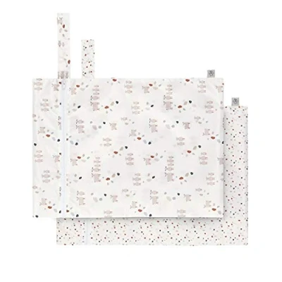 Imagen de LÄSSIG Bolsa húmeda reutilizable 2 piezas/Wet Bag Tiny Farmer Dots/Sheep