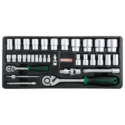 Imagen de TOPTUL GPAQ0502 Kit llaves estrella de dos bocas 8х10, 11х13, 12х14, 17х19, 22х24 5 Acero cromo vanadio