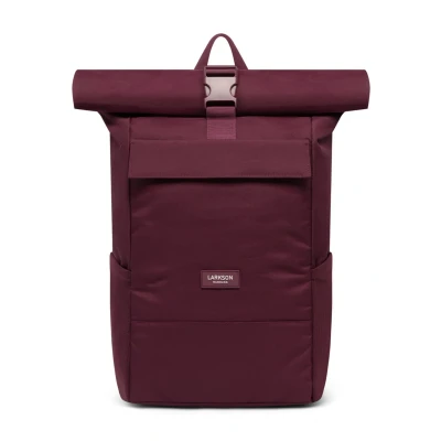 Imagen de LARKSON Mochila Enrollable Hombre &amp; Mujer Rojo No 4 Macuto para Viaje, Uni, Trabajo de Botellas Pet Recicladas Bolso Portátil Impermeable