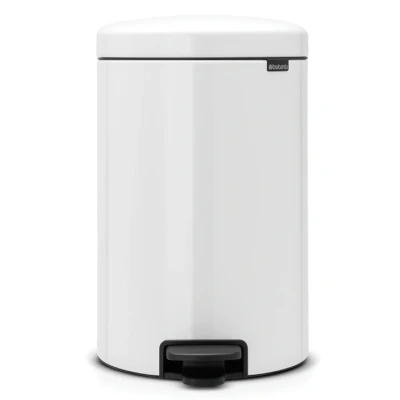 Imagen de Brabantia NewIcon Cubo de Basura Pedal 20L, Acero, Color Blanco