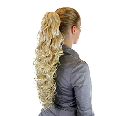 Imagen de WIG ME UP Postizo/cola/Cola de cabello, ondulado, mucho volumen, rizos, largo, rubio claro, platino. 60 cms. N310 613