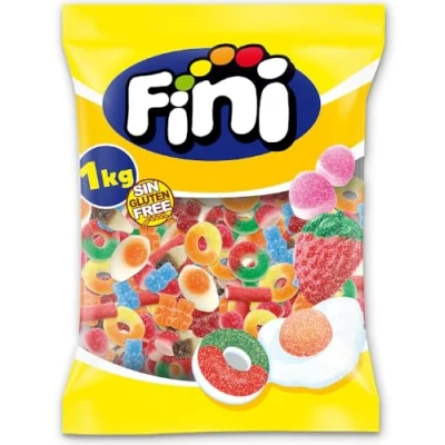 Imagen de Fini Little Mix Goma Pica, Golosinas Pica Ositos Gominola, Huevos Chuches, Mezcla de Frutas, 1 Kg