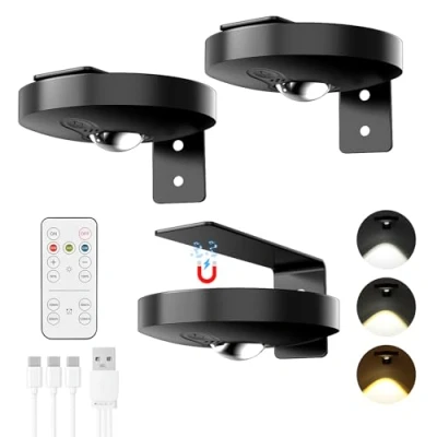 Imagen de Luces LED Cocina, Vitrina Recargables con Control Remoto, 3 temperaturas de color,Regulable Luz Cocina Bajo Mueble, Nocturna Función Temporización para Gabinete (CW)