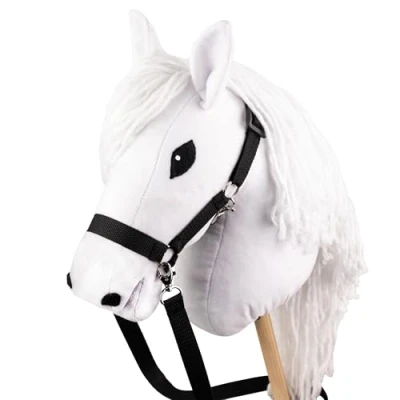 Imagen de SKIPPI Hobby Horse Blanco, Gran Caballo A3, de Palo con Halter y Riendas en el Set, Lipizzano, Horsing, Regalo para una Niña, un Niño