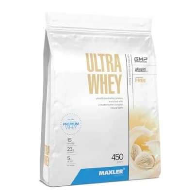 Imagen de Maxler Ultra Whey Proteina Proteinas para Masa Muscular Isolate Helado de vainilla 450g