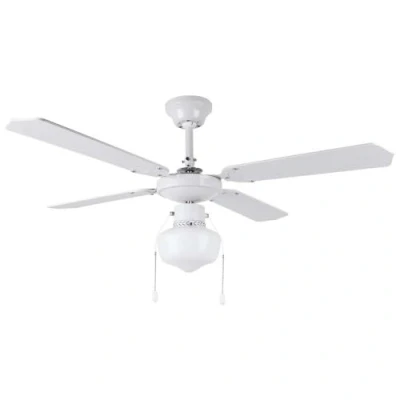 Imagen de Orbegozo CL 04105 B Ventilador de techo con luz, 50 W potencia, diámetro 105 cm, 4 palas reversibles y 3 velocidades, blanco