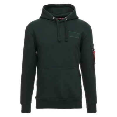 Imagen de Alpha Industries BACK Print Jersey con capucha, Hombre, Talla: XXL, Petrol