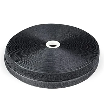 Imagen de BORMAN, Rollo de velcro para coser color negro, ancho 25 mm x metros largo, cinta textil gancho y bucle costura.
