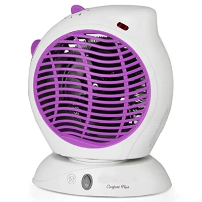 Imagen de Calefactor vertical oscilante. Morado. Potencia: 2000W. Control ajustable de la temperatura. Dos velocidades. Función ventilador.