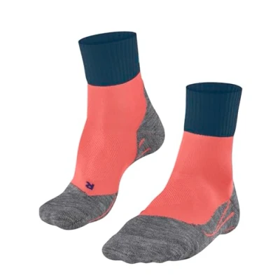 Imagen de FALKE TK2 Explore Cool Short W Sso lyocell hilo funcional antiampollas gruesos 1 par, Calcetines para senderismo Mujer, Naranja Coral 8017, 37 38