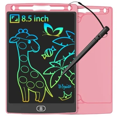 Imagen de JOEAIS Tableta Escritura LCD de 8,5 Pulgadas, Tablet Dibujo Digital Pizarra Electrónica Portátil, Gráfica para Escribir a Mano, Garabatear y Dibujar, Niños Niñas (Rosa)