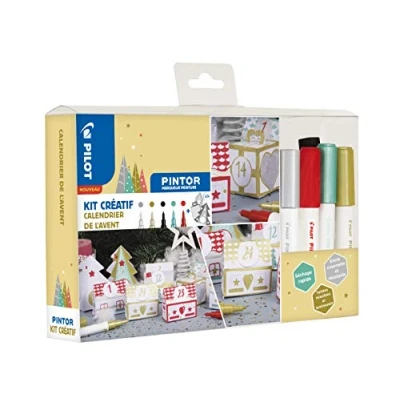 Imagen de PILOT Pintor Kit creativo calendario de adviento + 5 marcadores pintura