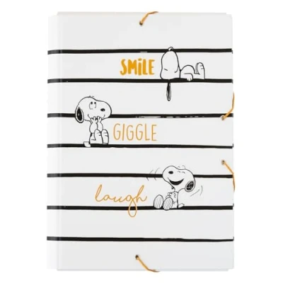 Imagen de Carpeta solapas Snoopy Lazy Days A4 clasificadora escolar/Carpeta portafolios cartón gomas Vuelta al cole