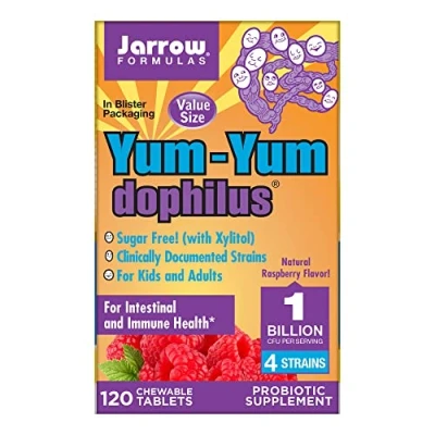 Imagen de Jarrow Formulas Yum Dophilus, 1 Billion 120 Chewable Tabs unidades 135 g