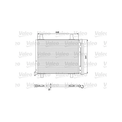 Imagen de VALEO 814168 Condensador sin secador Aluminio 341 R 134 a