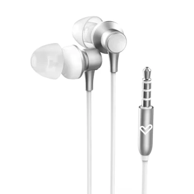 Imagen de Energy Sistem Metallized Auriculares intrauditivos (Micrófono, Jack 3,5 mm, Aluminio, Plástico Reciclado) Blanco