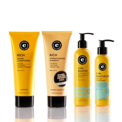 Imagen de COCUNAT Rutina de Volumen para Rizos Limpia, Hidrata, Nutre, Define y Elimina el Frizz Sin Siliconas ni Sulfatos Método Curly
