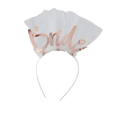 Imagen de Ginger Ray Headband Veil Novia Accesorio, Color dorado (FH 225)