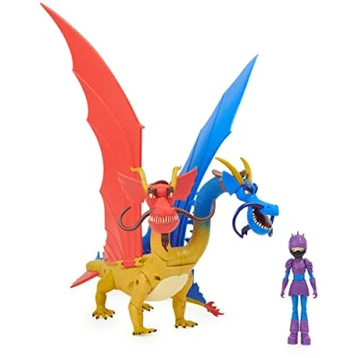 Imagen de Dreamworks Dragons, Gran Figura de Wu y Wei Jun, The Nine Realms, Juguete para niños