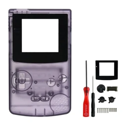 Imagen de OSTENT Reemplazo completo de la cubierta caja Shell vivienda Compatible para consola Color Gameboy Nintendo GBC Claro Púrpura