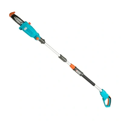 Imagen de Gardena Podadora telescópica a batería TCS 20/18V P4A sin batería: sierra de mano hasta 4 m alcance, 20 cm longitud espada, cabezal corte flexible, incluida correa transporte
