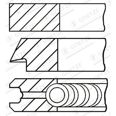 Imagen de GOETZE ENGINE 08 124008 00 Juego de Segmentos Pistón 82,6 0,6 FIAT: Doblo I Cargo, Punto II Hatchback, Familiar, OPEL: Astra H Hatchback