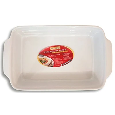 Imagen de Guardini, Ceramica, Fuente para Horno Rectangular Grande de 36x24cm, Material: Cerámica. Color Blanco.