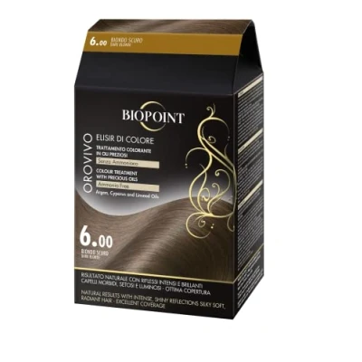 Imagen de Biopoint Orovivo Elixir de color Juego tinte para el cabello en aceite sin amoniaco, acción nutritiva e iluminadora, da un intenso y brillante, 142 ml