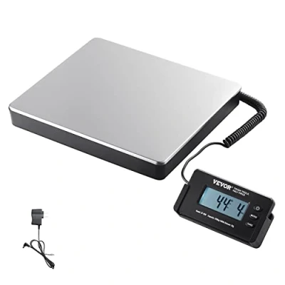 Imagen de VEVOR Balanza Digital para Envíos Rango de 150g 200kg Báscula Paquetes Precisión 50 g Postal Pantalla LCD Equipajes Oficina Correos Alimentada por CA/CC Certificado FCC