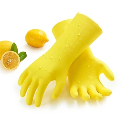 Imagen de Vgo... Guantes Limpieza Largos con forro Reutilizables, Fragante Inodoro, para Hogar Baño Cocina lavar platos Coche, Resistentes contra el Frío&amp;Calor Agua, 1 par