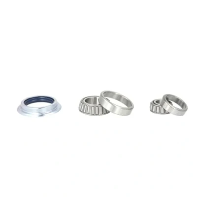 Imagen de MEYLE 714 502 0006 Juego de cojinete rueda eje delantero, ambos lados con accesorios ORIGINAL Quality 62 Rodamiento rodillos cónicos