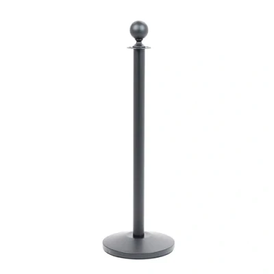 Imagen de Danieli Store Postes Separadores en metal negro para Exteriores Ø32x100cm Poste Cordones Control de Multitudes (Negro)