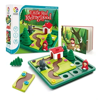 Imagen de Smart Games Little Red Riding Hood Deluxe, Puzzle Game with 48 Challenges and Picture Story Book, 4 7 Years
