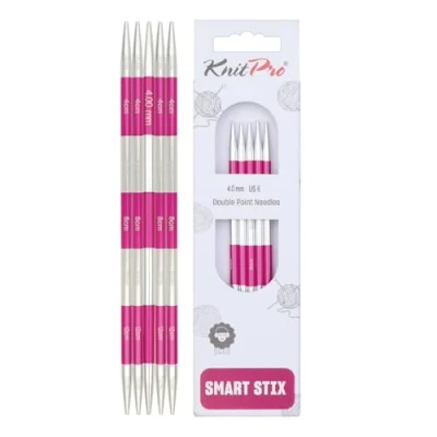 Imagen de KnitPro K42009 Agujas de Tejer: Doble Punta:, Metal, Rosa, 14cm x 4.00mm