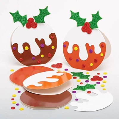 Imagen de Baker Ross Kits Tarjeta Pudding Navideño (Pack de 6) Artes y manualidades festivas