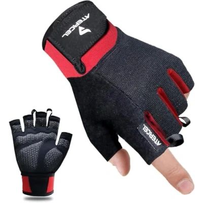 Imagen de ATERCEL Guantes Gimnasio, para Hombre y Mujer, los Mejores Gym Levantamiento de Pesas, Ciclismo, Entrenamiento, Transpirable Ajustado
