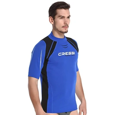 Imagen de Cressi Thermo Vest Man Short SL Camiseta de Manga Corta y Larga en Tejido elástico, Hombre, Azul, XXL/6 (56)