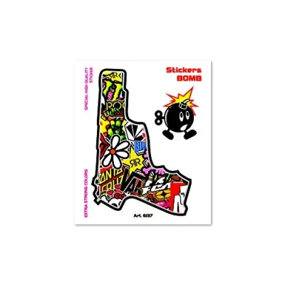 Imagen de 4R Quattroerre.it 6137 Adhesivos Stickers Bomb Pistola 10 x 12 cm