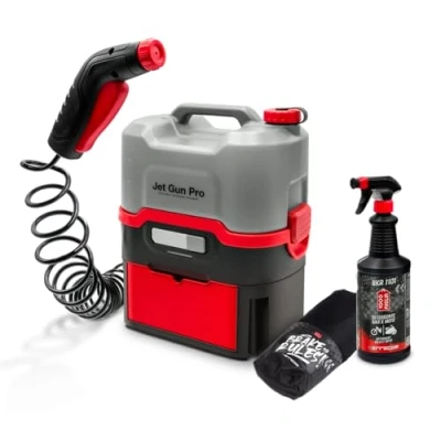 Imagen de ERRECOM 1000 Miglia Kit Limpieza Bici: JET GUN PRO+ Hidrolimpiadora Portátil con Batería y Depósito de Agua 8L, BKR 1101 Detergente Bike 1L en Spray, Cover para el Transporte o Almacenamiento