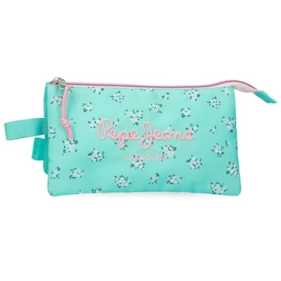 Imagen de Pepe Jeans Nora Estuche Triple Azul 22x12x5 cms Poliéster by Joumma Bags